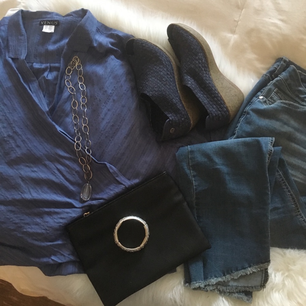 Periwinkle blue blouse